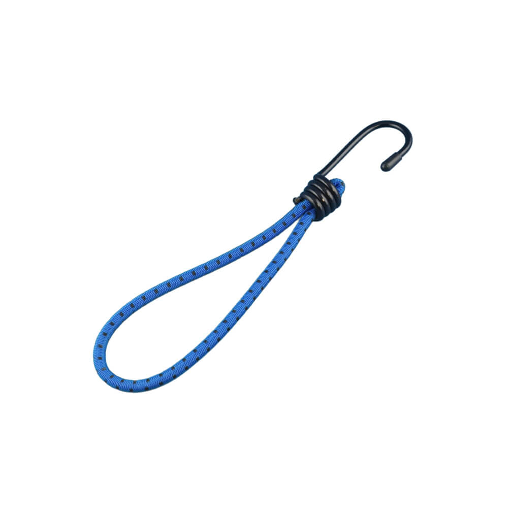 สายรัดยางยืดแบบห่วง ECSAI ตะขอเหล็ก ขนาด 6 มม. ยาว 15 ซม. สีน้ำเงิน-ดำ (แพ็ค 6 ชิ้น)_1